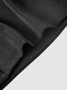 SHEIN MOD Women's Elegant Commute Night Out Solid Color Sleeveless Jumpsuit Black Summer - Black - View 6