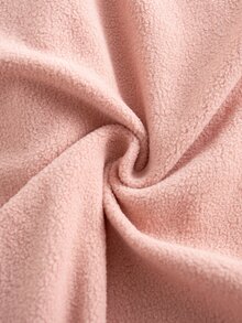 SHEIN Baby Girl Autumn/Winter Double-Sided Fleece Hooded Jumpsuit, Cute Casual Everyday Wear - Pink - View 9