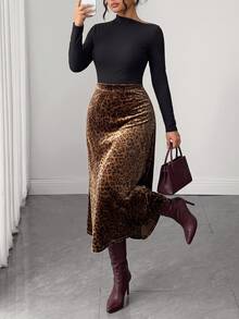 Linhara CURVE Plus Size Knitted Elegant Autumn Two Pieces Set - Multicolor - View 4