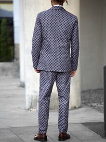 Manfinity Bizformal Conjunto de traje de moda para hombre - Gris - Ver 7
