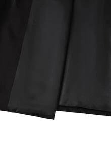 Manfinity Bizformal 男士西裝外套與長褲套裝，春夏商務正式款，對比領設計，適合典禮場合 - 黑色 - 查看 7