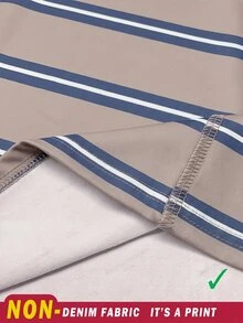 SHEIN EZwear 韩版时尚百搭彩色条纹图案卫衣，适合外套、摄影、露营、秋季、冬季、返校季穿着，女款常规圆领 - 彩色 - 查看 6