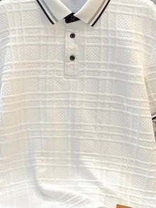 OldRiff Men's Casual Commuter Patch-Up Half Placket Polo Shirt Polo Shirt For Men - White - View 4