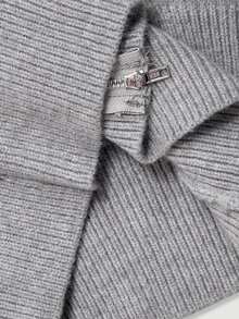 SHEIN MOD Grey Round Neck Dropped Shoulder Long Sleeve Loose Waist Sweater Brunch School Autumn Casual - Light Grey - View 11