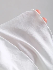 Sweetra Women's Sweet Elegant Cottagecore Romantic White Party Picnic Garden Party Dress Off-Shoulder Puff Sleeve Back Drawstring Waist Asymmetric Ruffle Hem - White - View 6