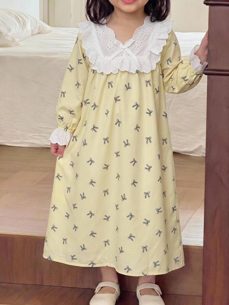 SHEIN 女童毛絨保暖內裡加厚居家服 愛心印花 - 彩色 - 查看 1