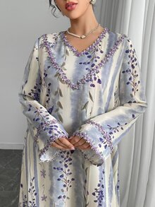 Yasveil Women's Floral Print Loose Dress, For Daily Wear & Vacation, Modest - Multicolor - View 6