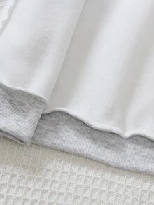 Elladie kids Young Girl Bow Detail Zip Up Sweatshirt Fleece Lined Jacket Cute Ribbon Heather Grey Sweatshirt Winter Warm Outwear For Little Young Girl - Light Grey - View 8