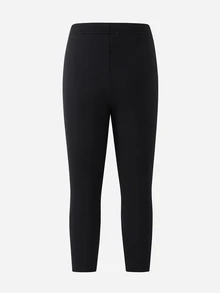 SHEIN 女童休閒基本款高腰蝴蝶結印花內搭褲 - 黑色 - 查看 4