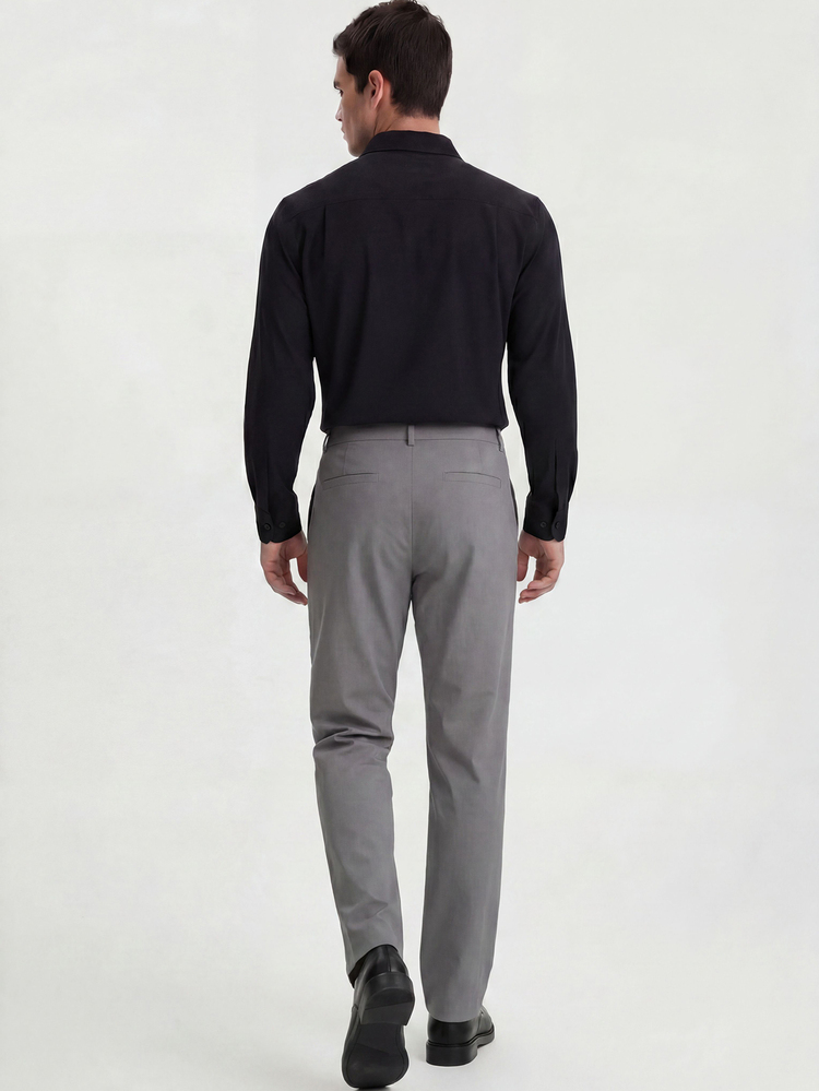 TekDrob Pantalones a medida con protección contra el agua y los rayos UV, corte y pliegues simples - humo gris - Añade 4