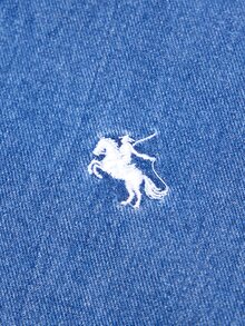 Boys' Casual Versatile Denim 2 Pieces Set, Loose Fit Snug Fit Stand Collar Zip-Up Half-Cardigan Jacket And Straight Leg Jeans, Horse Embroidery, Complete Outfit - Blue - View 7