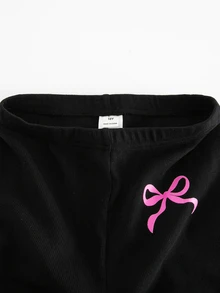 SHEIN 兒童青少年女孩純色荷葉領長袖單排扣襯衫返校正式風 - 黑色 - 查看 5