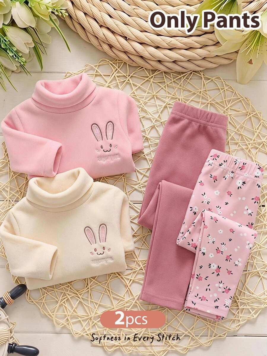 Cozy Pixies 2PCS Baby Girls Bottoms - Multicolor - View 1