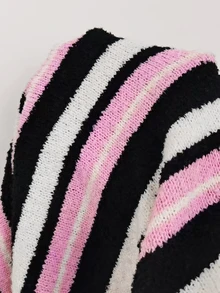 Glamine 2026 New Cross-Border Woven Black And White Striped Spaghetti Strap Fashion Elegant Sexy Women's Sweater Dress For Party Club Summer - Multicolor - View 7
