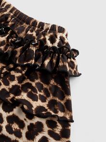 ROMWE J-Fashion Vintage Y2K Gyaru Leopard Print High Waist Mini Skirt For Women - Multicolor - View 4