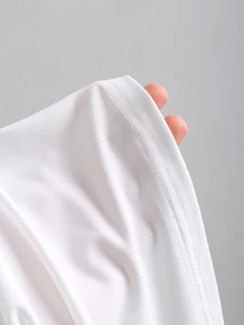 Sweetra Spring/Summer New Solid Color T-Shirt, Minimalist Casual Versatile, Suitable For Commuting And Daily Wear Everyday Going Out White Black - Multicolor - View 6