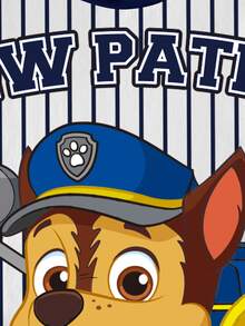 SHEIN | PAW Patrol 小男孩字母卡通印花休閒日常短袖T恤 - 白色 - 查看 4