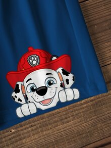 SHEIN | PAW Patrol 小男孩卡通印花圓領短袖T恤與短褲套裝 - 白色 - 查看 6