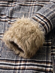 Yalmera Fall Clothes FOR WomenLady's Elegant Collar Fashion Winter Woolen Fabric - Brown - View 4