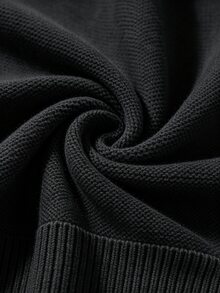 Cévolie Women's Bowknot Decor V-Neck Knit Vest Everyday School Black And White Checkered Fall Cute Preppy French Date - Black - View 4