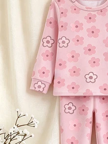 4PCS Young Girls Pajamas - Pink - View 3