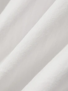 DAZY قميص نسائي كلاسيكي أبيض من القطن الخالص بقصة فضفاضة وأزرار وأكمام طويلة وياقة، بأسلوب بسيط وعملي للتنقل في فصل الخريف - أبيض - مشاهدة 8