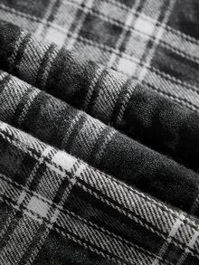 ROMWE Grunge Punk Spring/SummerplaidDark Punk Vintage Plaid Asymmetrical Patchwork Leather Mini Skirt - Black - View 5