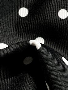Swim Basics Women's Summer Beach Holiday Tie-Side Sexy Polka Dot Bikini Bottom - Black and White - View 4