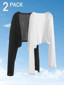 SHEIN CURVE+ Curves 大尺碼開學服飾 黑白兩件套 2026 22W - 黑與白 - 查看 3