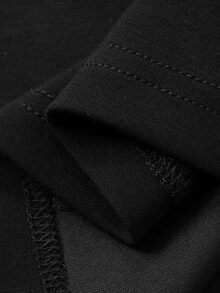 FRIFUL Women's Casual Colorblock Lantern Sleeve Sweatshirt, Autumn - Black - View 7