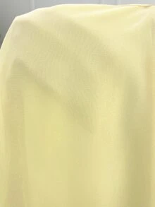 Modelyn Women's Ruched Waist Concealed Belly Flared Fall Yellow Long Dress - Yellow - View 8