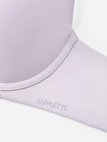LUVLETTE حمالة صدر أساسية بنفسجية بتصميم T-Shirt، دعم Dream Curve +Smooth، إغلاق أمامي، تغطية كاملة ودعم رافع للصدر - ارجواني - مشاهدة 8