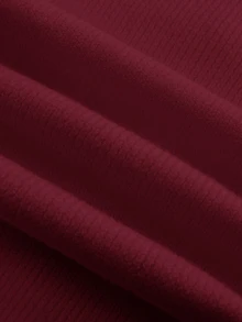 Maija Women's Solid Color Casual Versatile Daily Knit Top - Burgundy - View 7