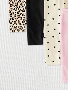 SHEIN 秋季 米色、黑色與米白色、腮紅粉色 波希米亞風女嬰可愛休閒花卉雛菊植物蝴蝶結圖案 正式嬰兒房度假風 - 彩色 - 查看 9