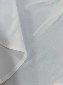 INAWLY 【印花設計】女款度假休閒熱帶波西米亞風亮片眼睛裝飾襯衫，海灘度假白色與金色秋季襯衫 - 白色 - 查看 8
