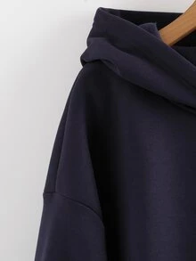 SHEIN CURVE+ Plus Size Women Casual Minimalist Vacation Ocean Life Sea Turtle Print Sweatshirt In Fall/Winter - Navy Blue - View 3