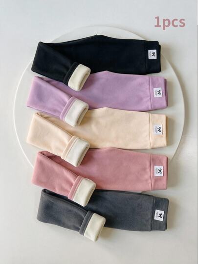 Leggings épais doublés de thermique avec design de dessin animé pour fille préadolescente, automne/hiver