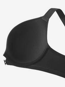 LUVLETTE Dream Curve Support +Smooth  Front Closure Full Coverage Support Push Up T-Shirt Black Basic Bra - Black - View 8