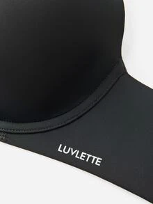 LUVLETTE Dream Curve Support +Smooth  Front Closure Full Coverage Support Push Up T-Shirt Black Basic Bra - Black - View 9