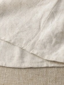 Rusticease Women's Casual Linen Round Neck Camisole Tank Top For Summer - Apricot - View 4
