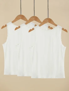 Teen Girl Bowknot Pattern Casual Daily Wear Top - Apricot - View 2