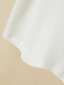 Teen Girl Bowknot Pattern Casual Daily Wear Top - Apricot - View 8