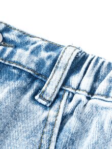 Tween Girls' Pocketed Wide Leg Loose Casual Frayed Hem Jeans, Suitable For Everyday Wear Summer School Sports Light Blue Autumn Winter - Light Wash - View 8