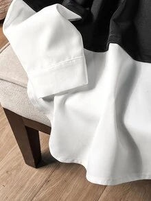 Lacomfia Women's 2 In 1 Long Sleeve Colorblock Pearl Decor Casual Comfortable Minimalist Chic Plus Size Sweatshirt - Black - View 4