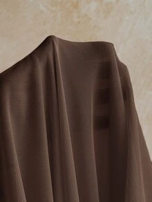 Soleia Women's Vacation Beach Cape Sleeve Top & Dress 2 Pieces Set,Cape Sleeve Sheer,Boho Party - Coffee Brown - View 7