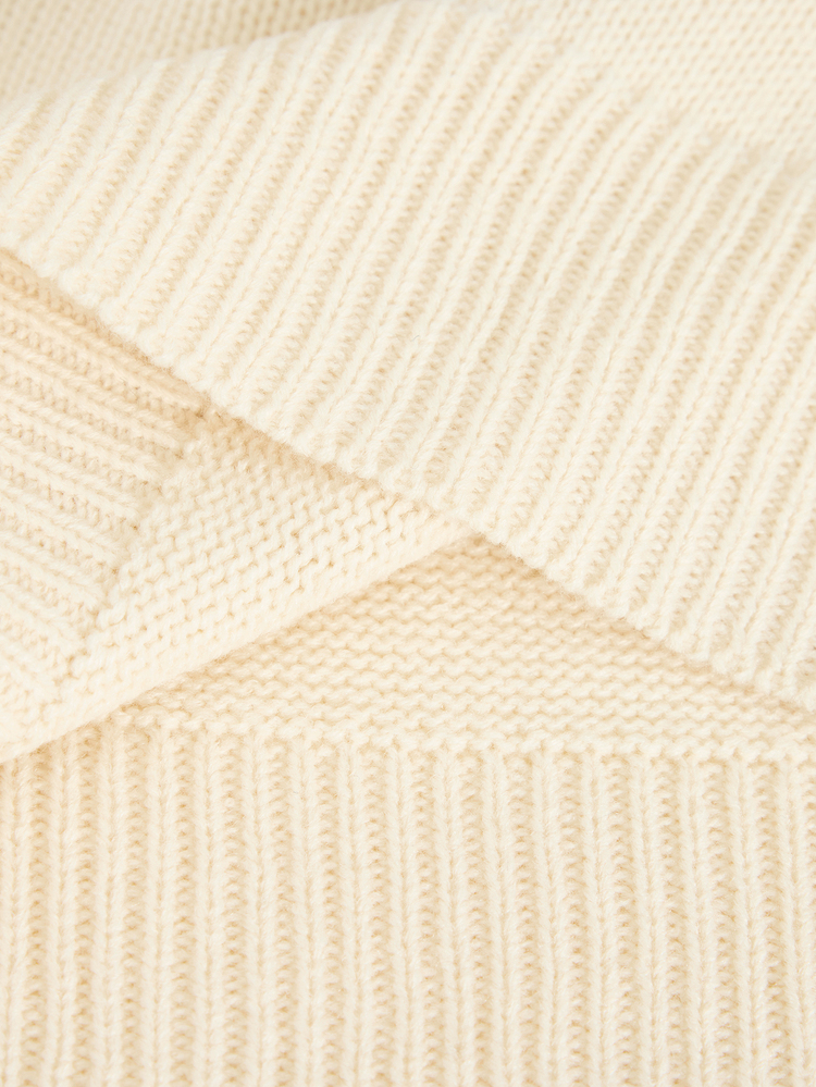 Maija 女款花卉刺繡圓領插肩袖休閒寬鬆毛衣 - 米色 - 查看 7