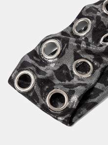 Aravennia Bandana Wanita 1 buah, Ikat Kepala Punk Modis, Motif Leopard Gothic, Serbaguna untuk Pemakaian Sehari-hari - Motif macan tutul perak - View 7