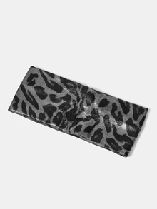 Aravennia Bandana Wanita 1 buah, Ikat Kepala Punk Modis, Motif Leopard Gothic, Serbaguna untuk Pemakaian Sehari-hari - Motif macan tutul perak - View 6