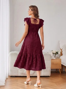 BELROSIE Vestido sin mangas de color liso y diseño sencillo para uso diario y vacaciones para mujer - Rojo violeta - Ver 3