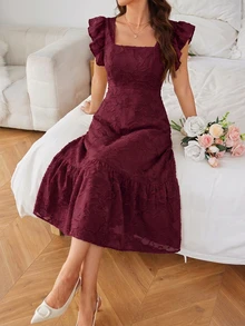 BELROSIE Vestido sin mangas de color liso y diseño sencillo para uso diario y vacaciones para mujer - Rojo violeta - Ver 7